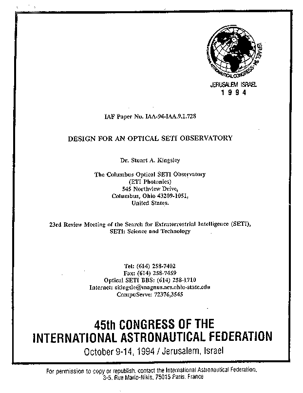 45th International Astronautical Congress cover