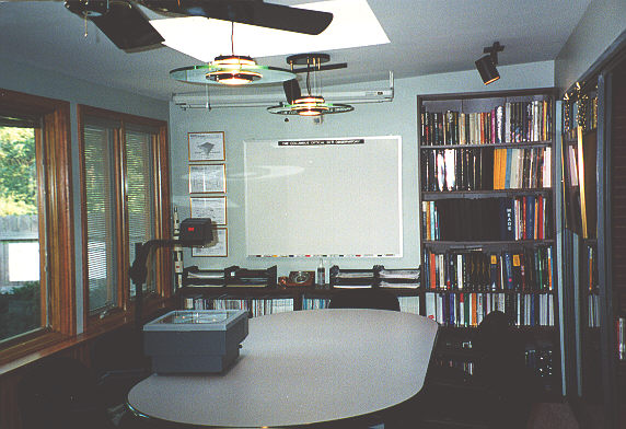 View of the conference area of the control/conference room