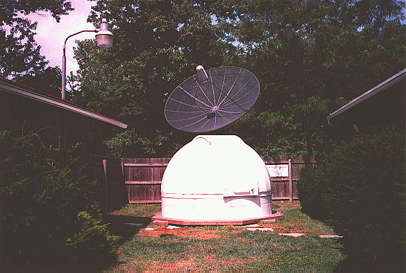 View of the 10 ft. diameter fiber-glass astronomy dome