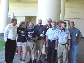 Some of the SETI League members attending the 1999 Bioastronomy Meeting.